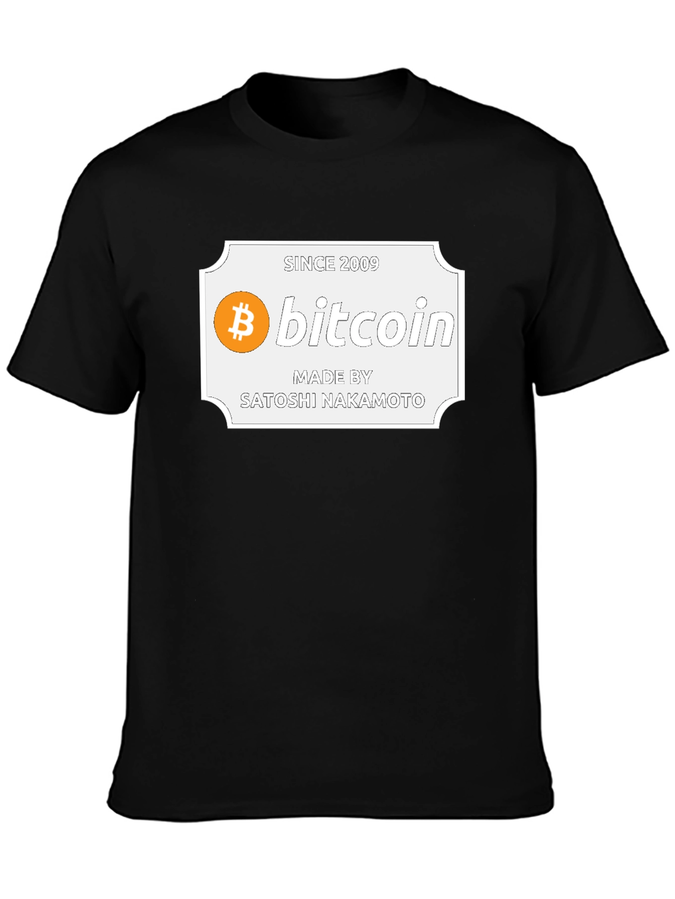 Bitcoin Satoshi Nakamoto Black Graphic Tee