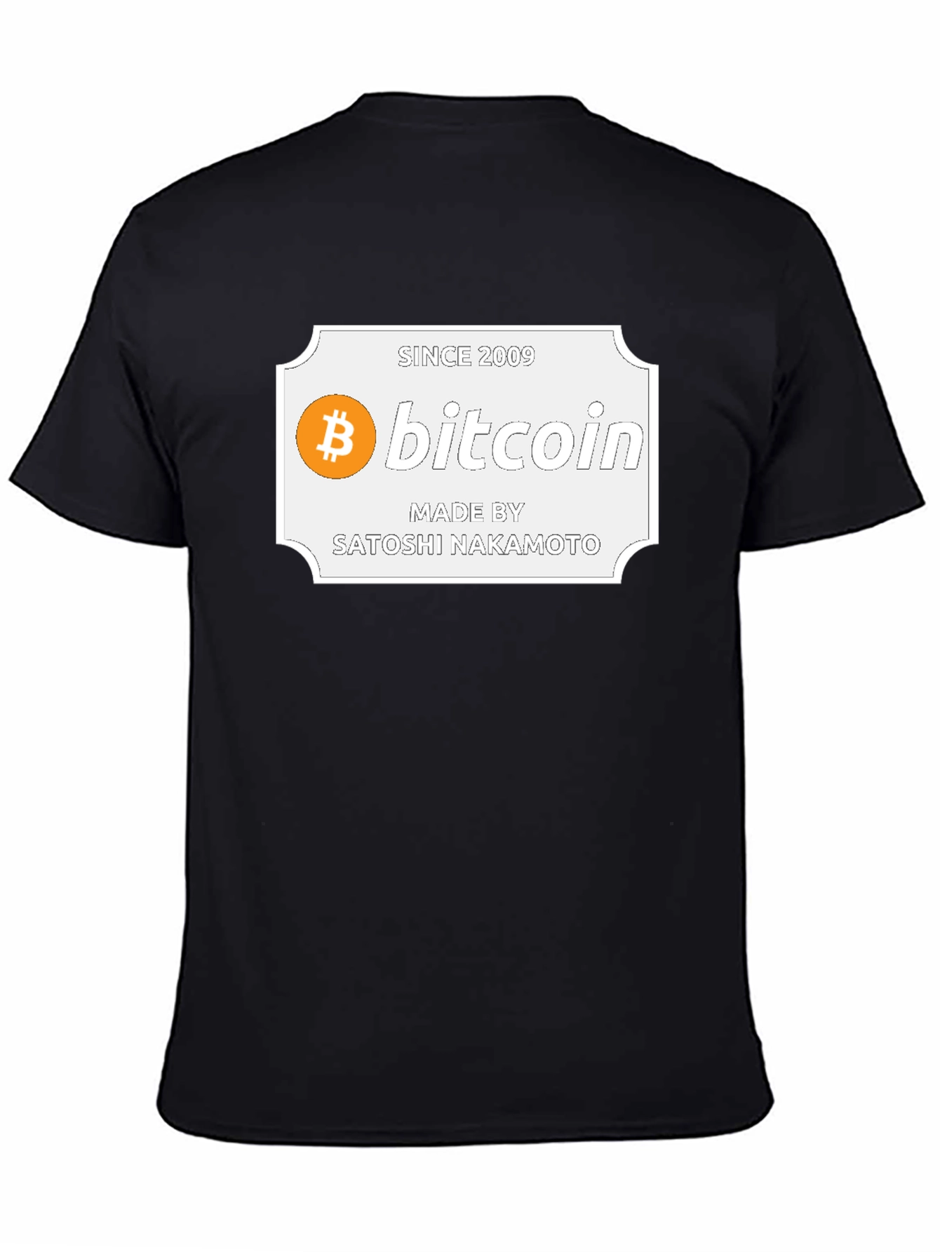 Bitcoin Satoshi Nakamoto Black Graphic Tee