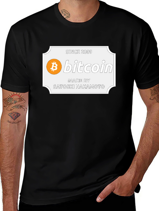 Bitcoin Satoshi Nakamoto Black Graphic Tee