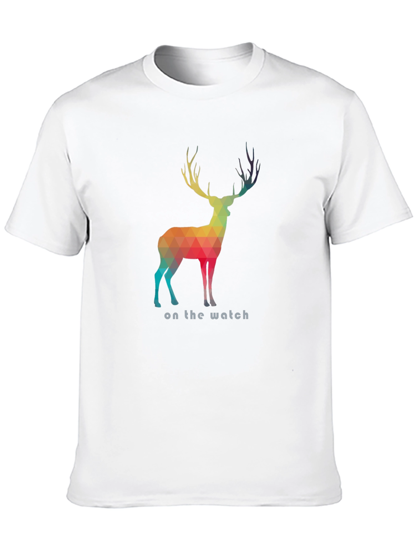 Geometric Deer Graphic T-Shirt - On the Watch