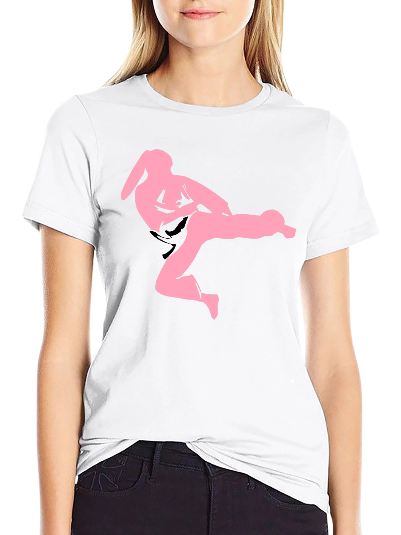 Karate Bunny Black T-Shirt
