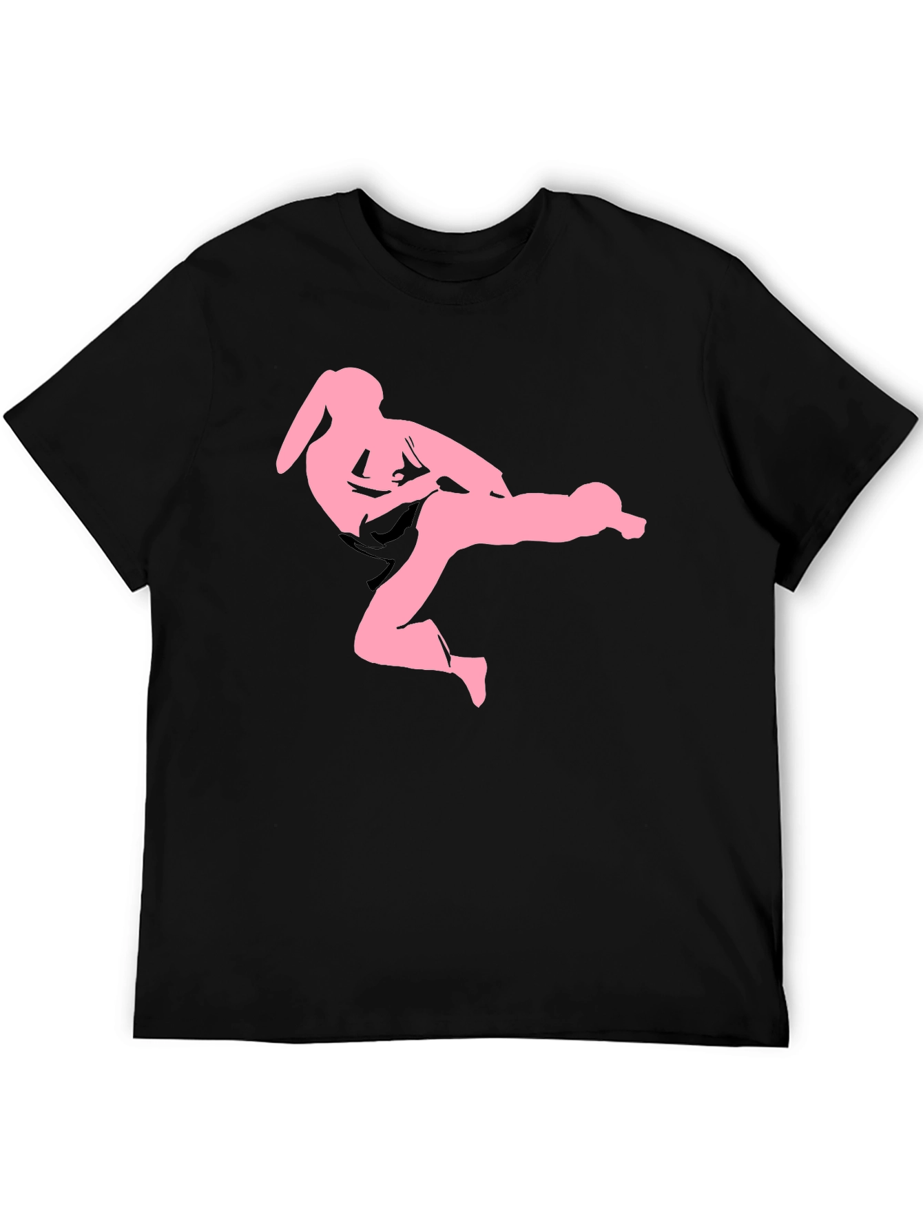 Karate Bunny Black T-Shirt