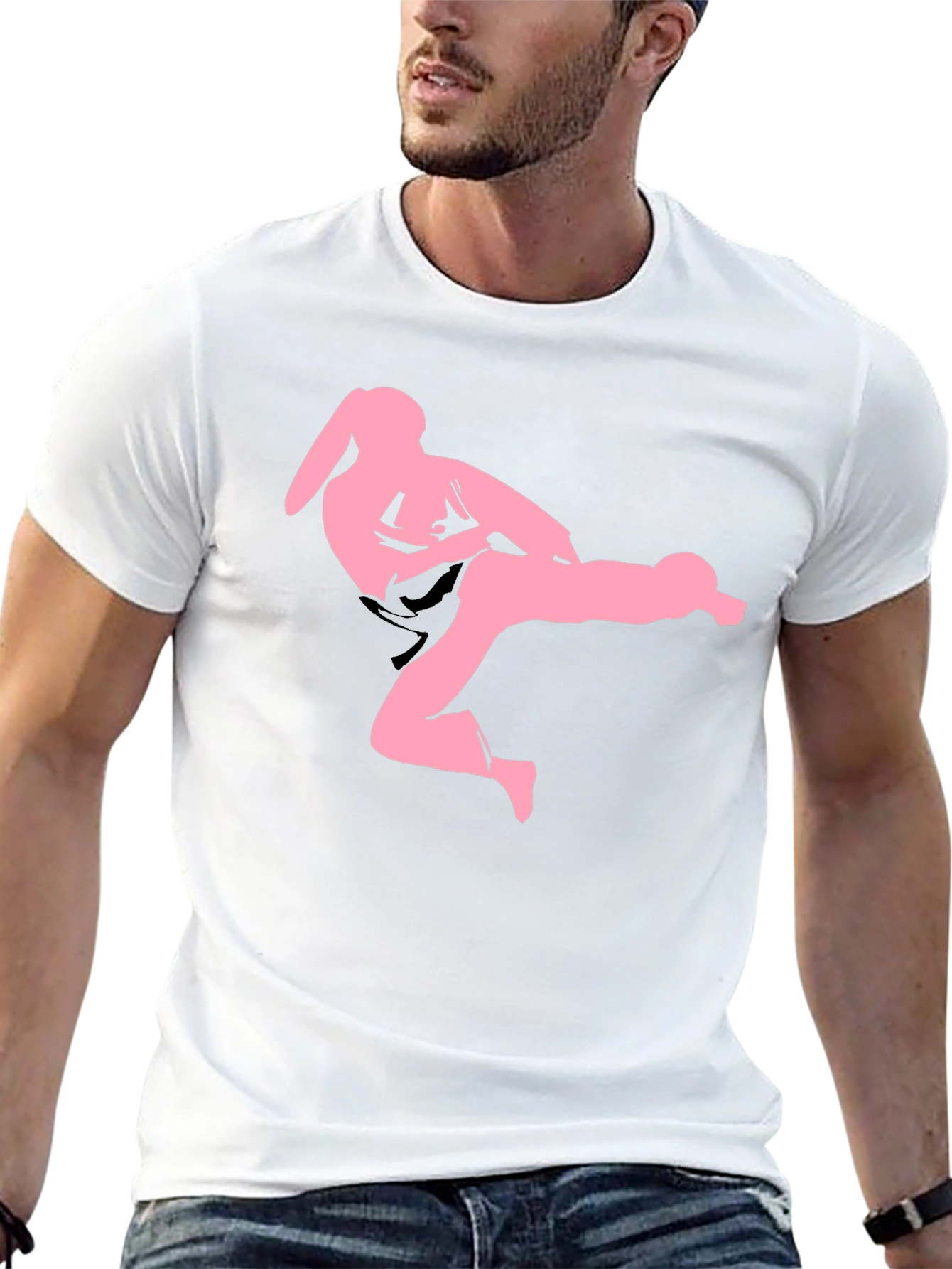 Karate Bunny Black T-Shirt