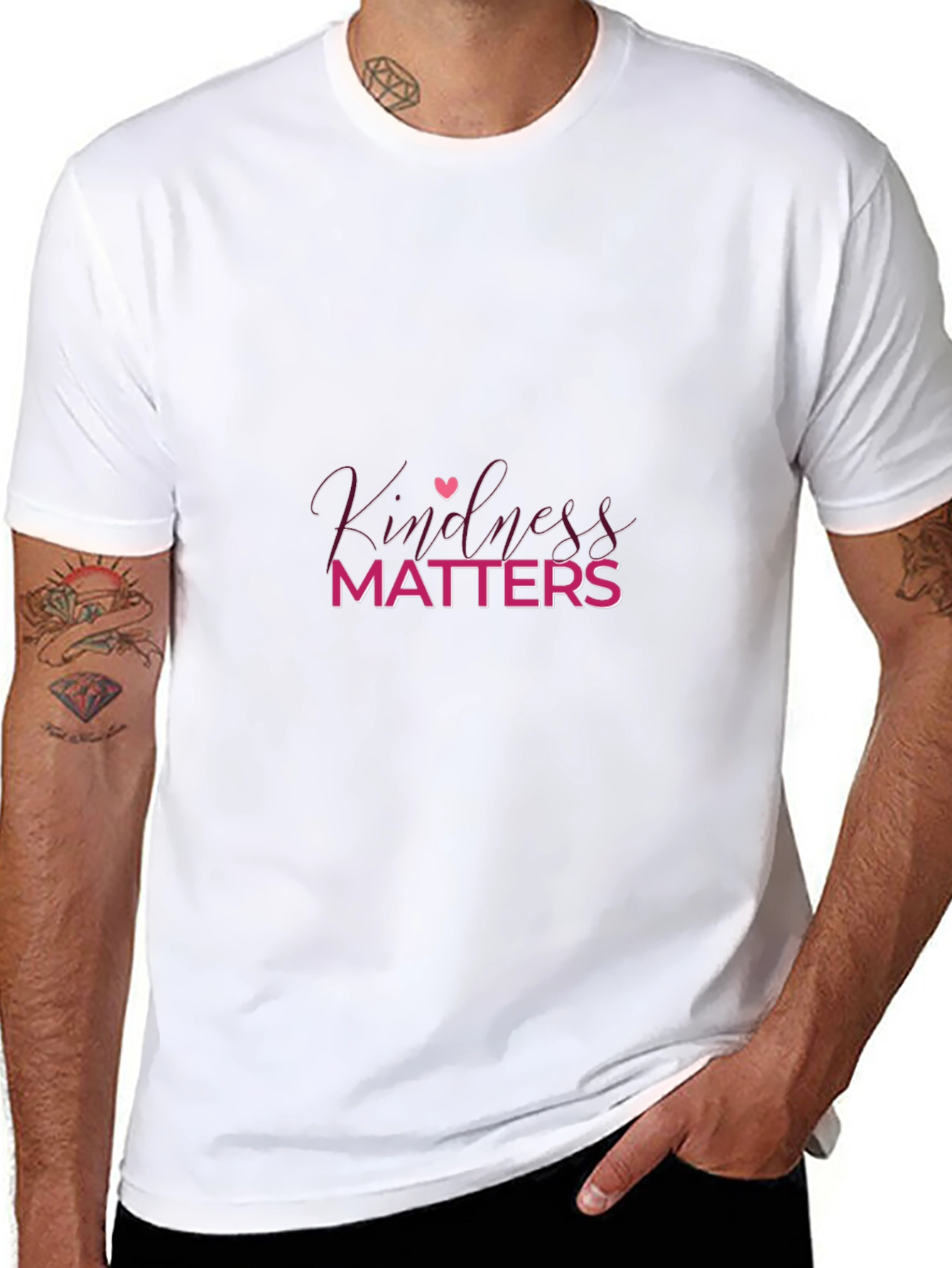 Kindness Matters Graphic Tee - Soft Black Cotton