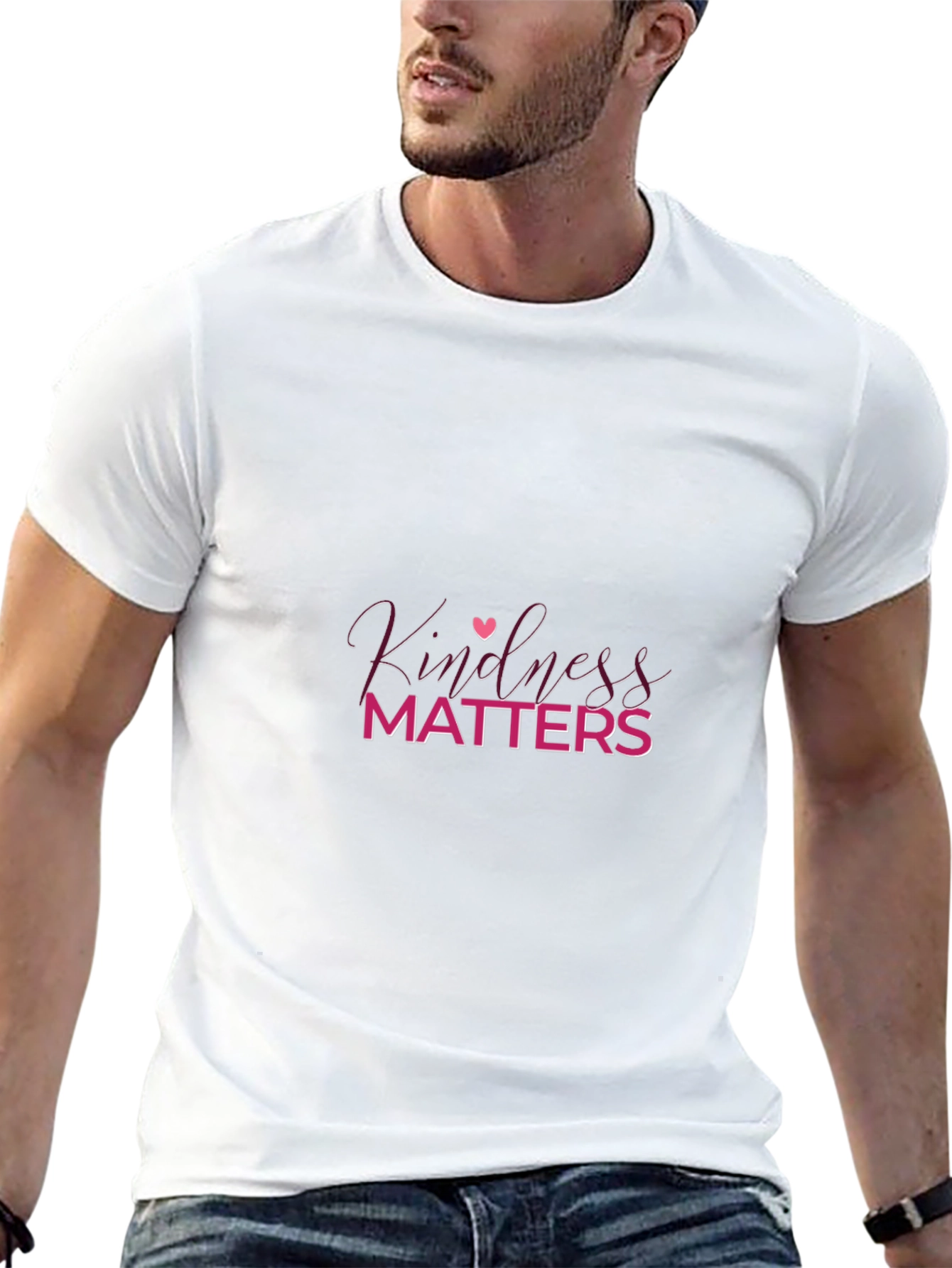 Kindness Matters Graphic Tee - Soft Black Cotton