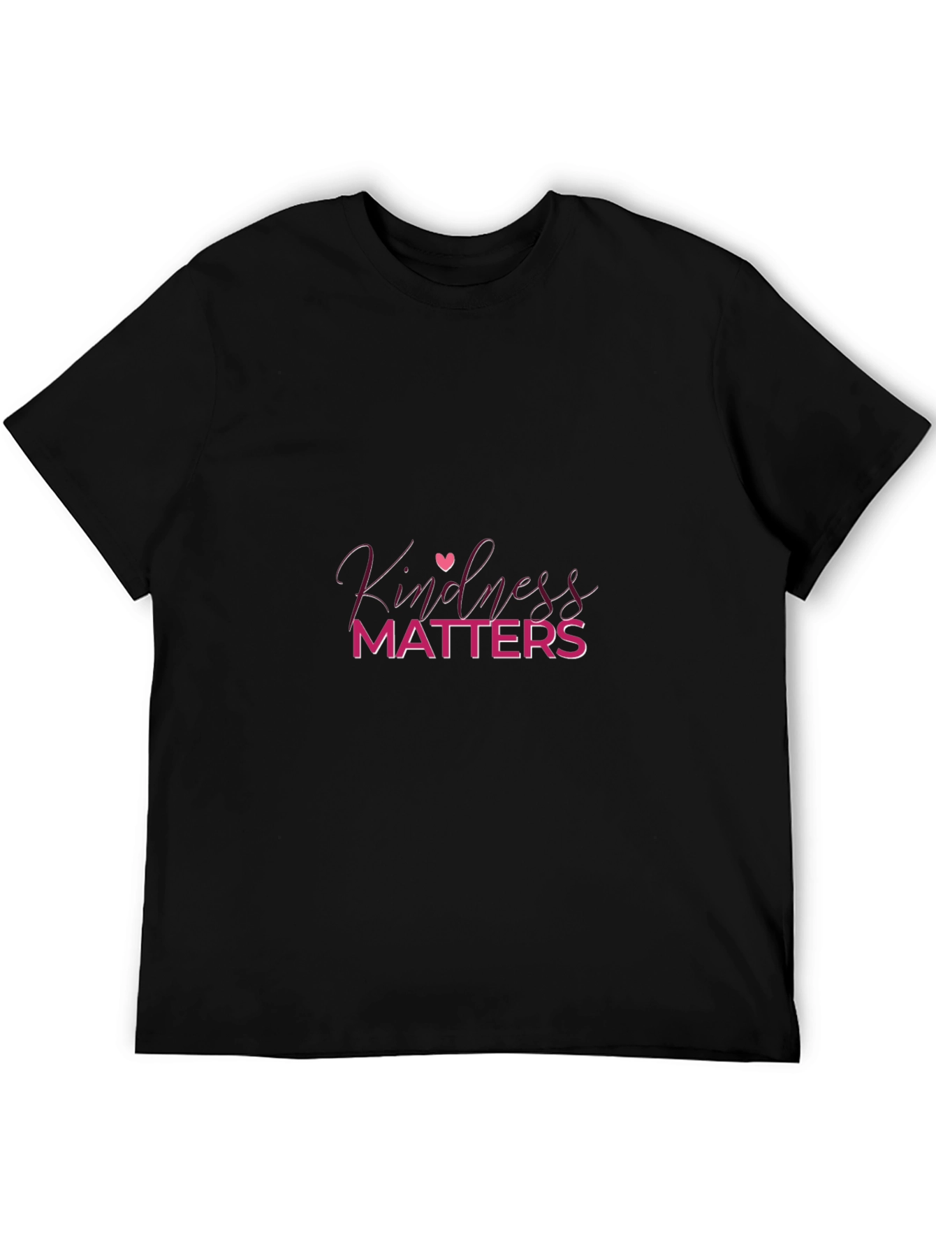 Kindness Matters Graphic Tee - Soft Black Cotton