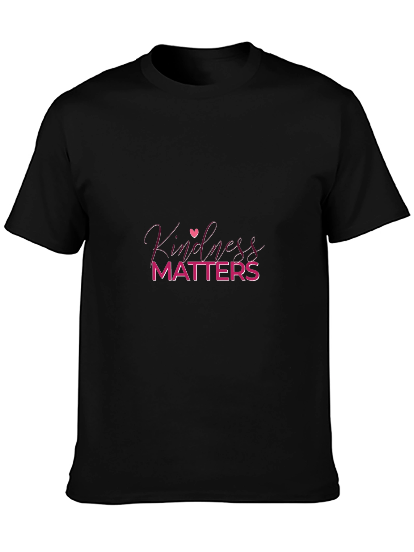 Kindness Matters Graphic Tee - Soft Black Cotton