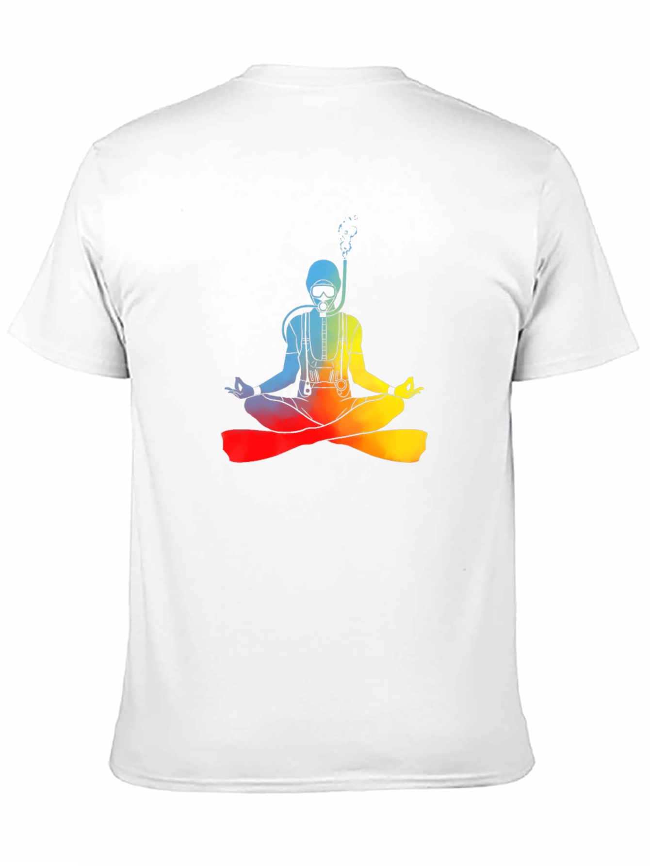 Diver Meditating Rainbow T-Shirt - Zen Underwater