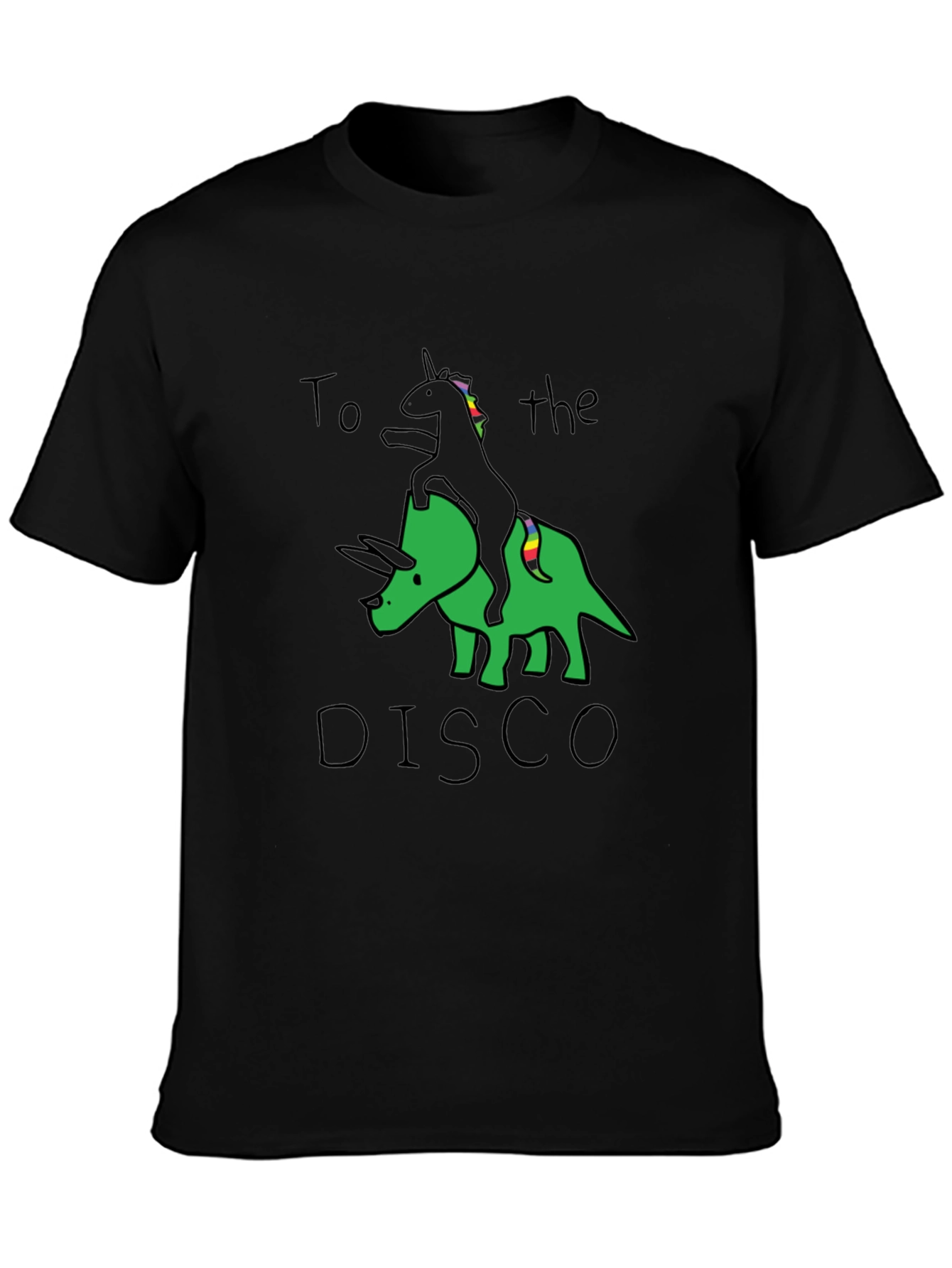 Unicorn Dinosaur Disco Graphic Tee