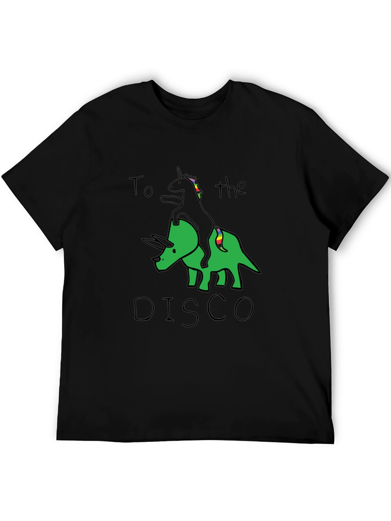 Unicorn Dinosaur Disco Graphic Tee