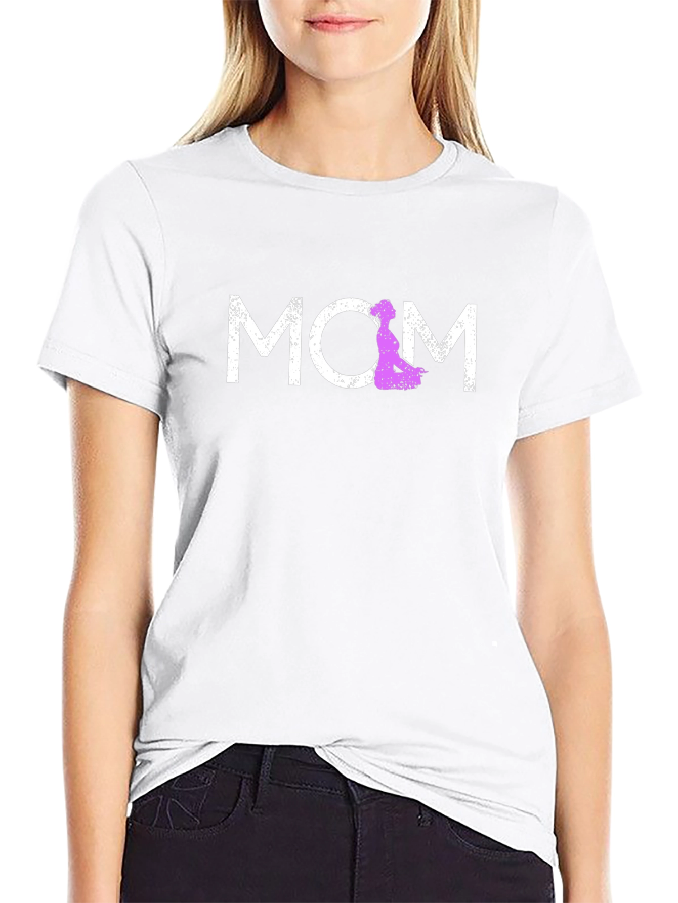 Stylish Mom Graphic T-Shirt - Purple