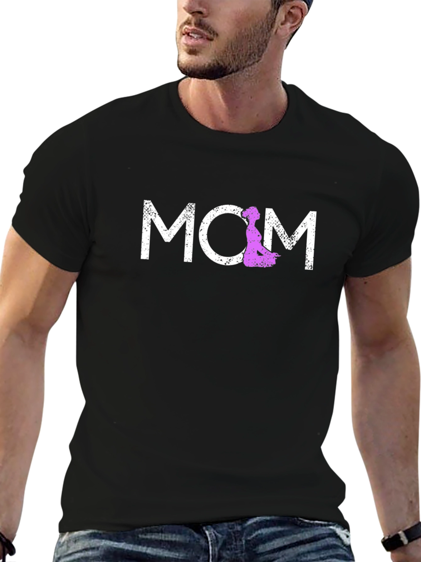 Stylish Mom Graphic T-Shirt - Purple
