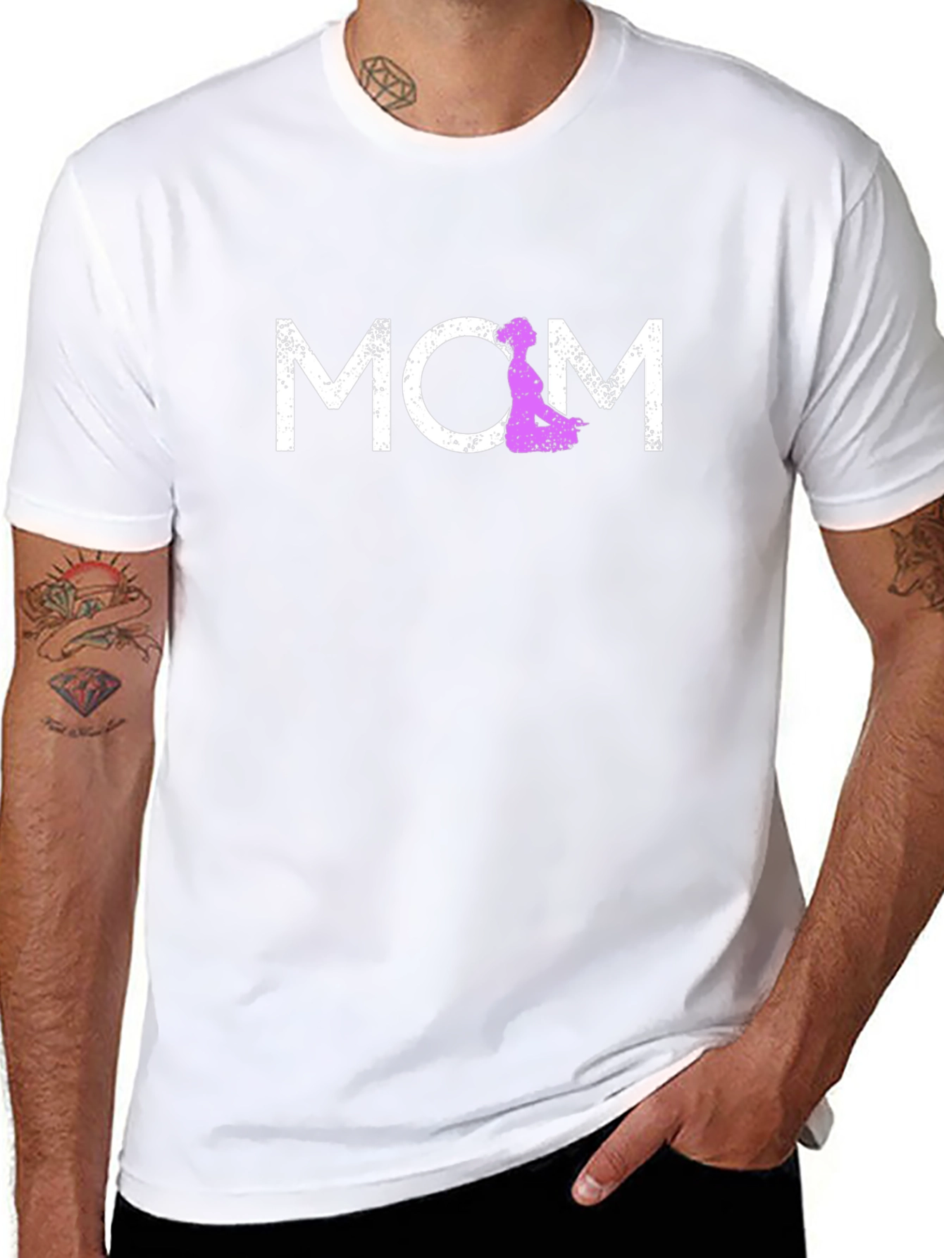 Stylish Mom Graphic T-Shirt - Purple