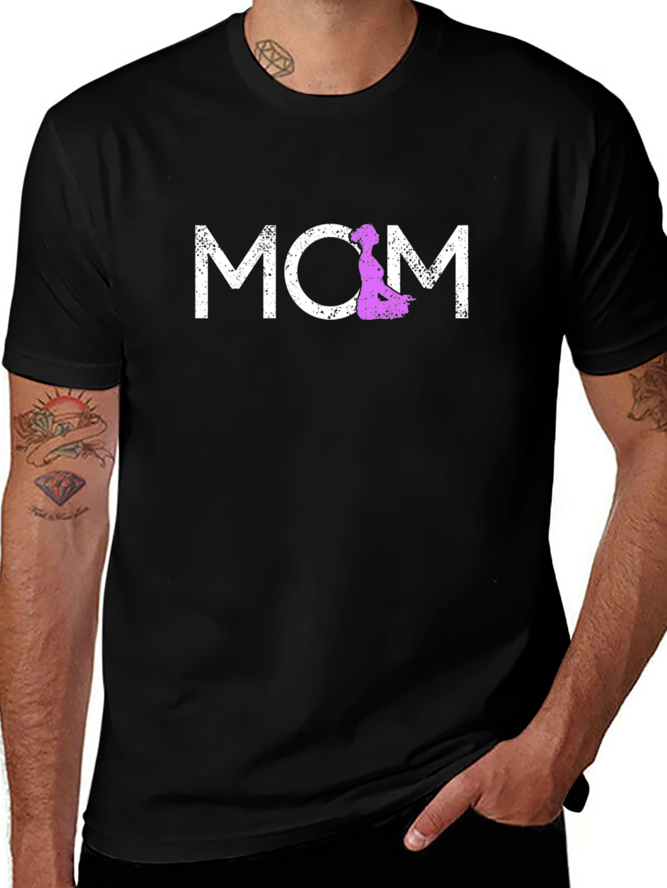 Stylish Mom Graphic T-Shirt - Purple