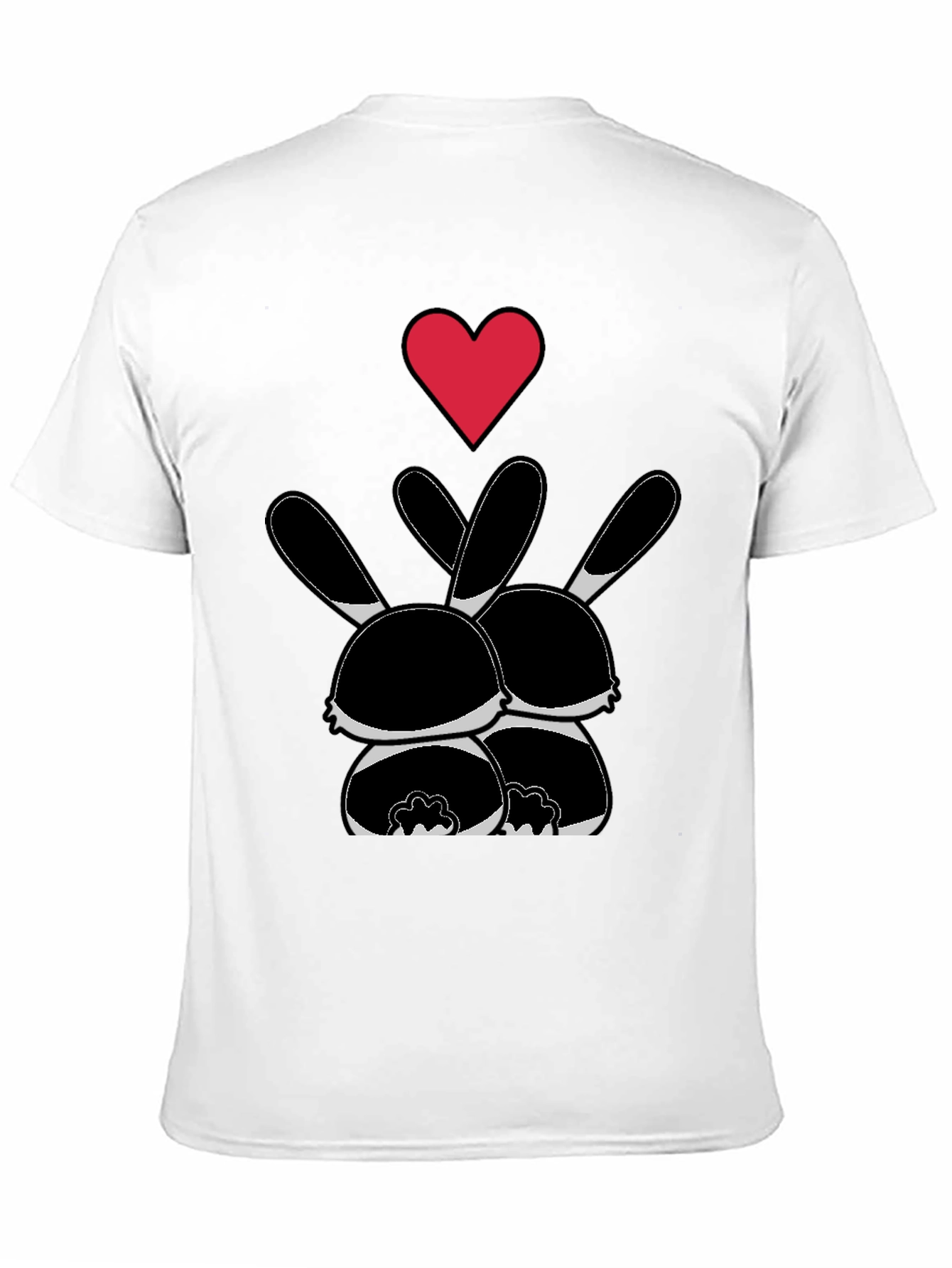Bunny Love Graphic Tee - Black