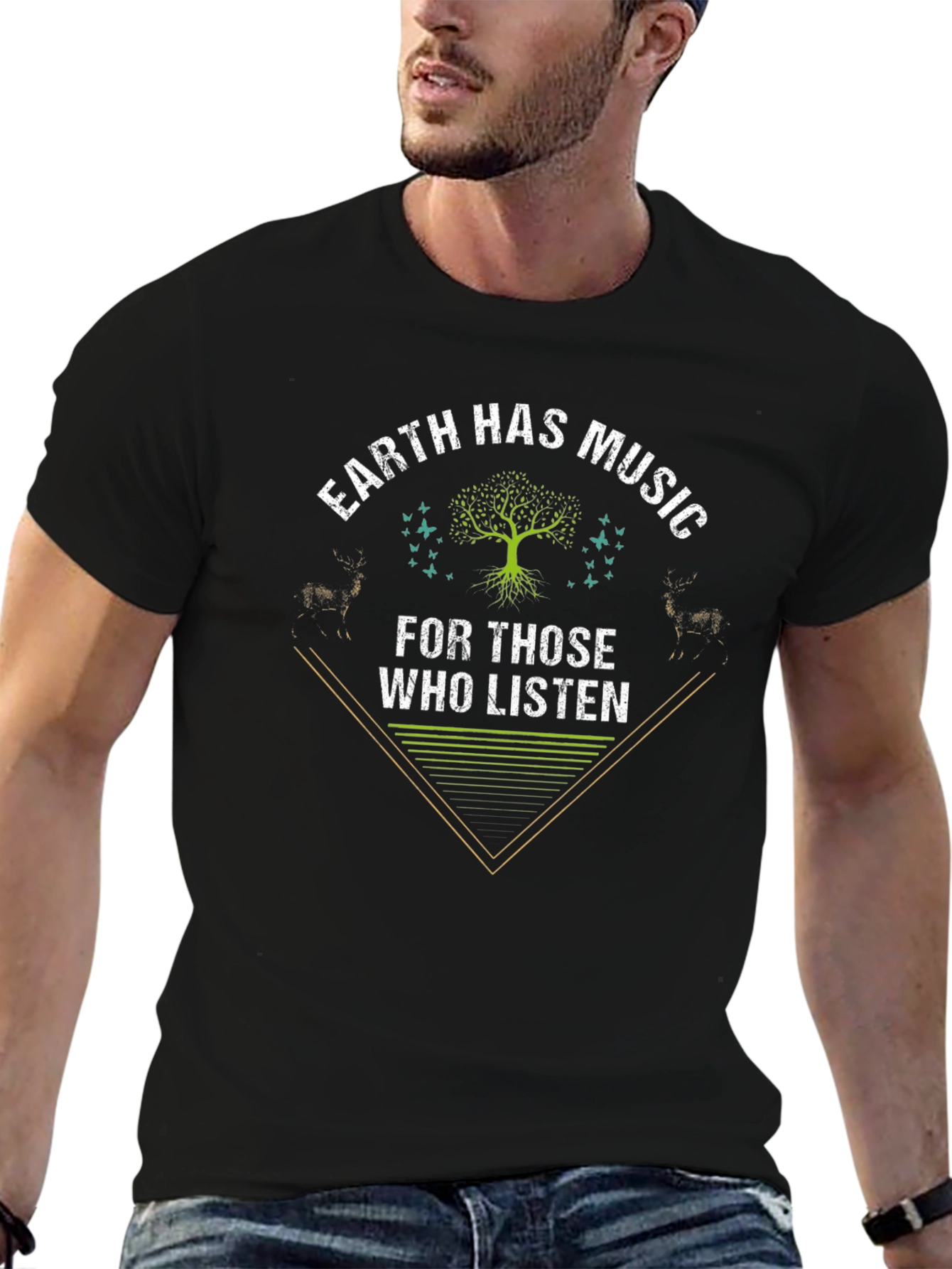 Earth Music Graphic Tee - Nature Lover Shirt