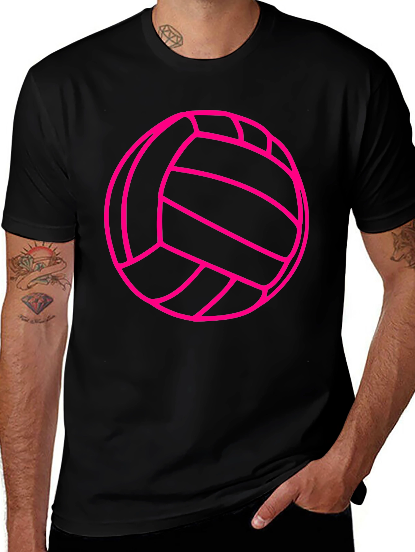 Volleyball Graphic Tee - Black