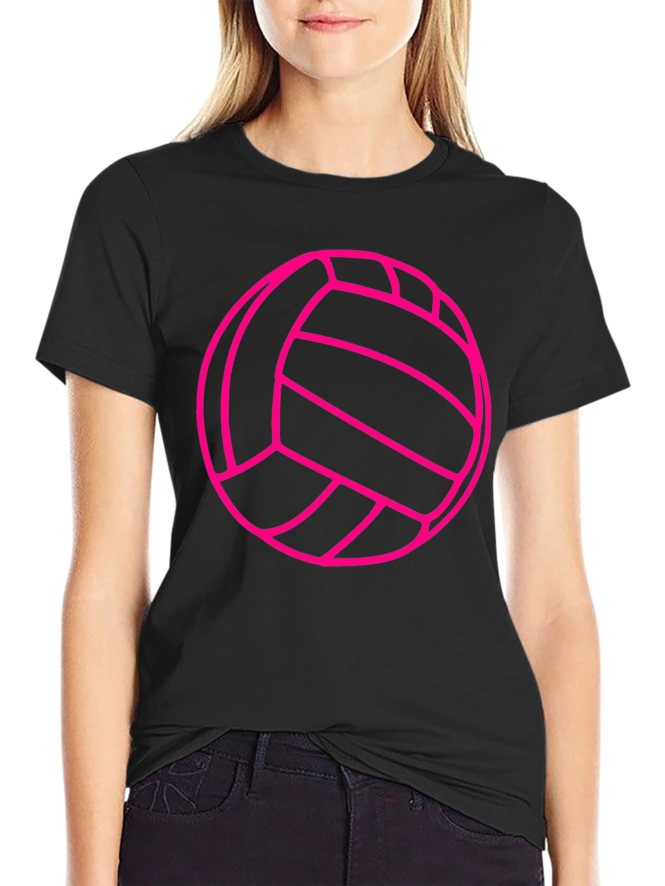 Volleyball Graphic Tee - Black