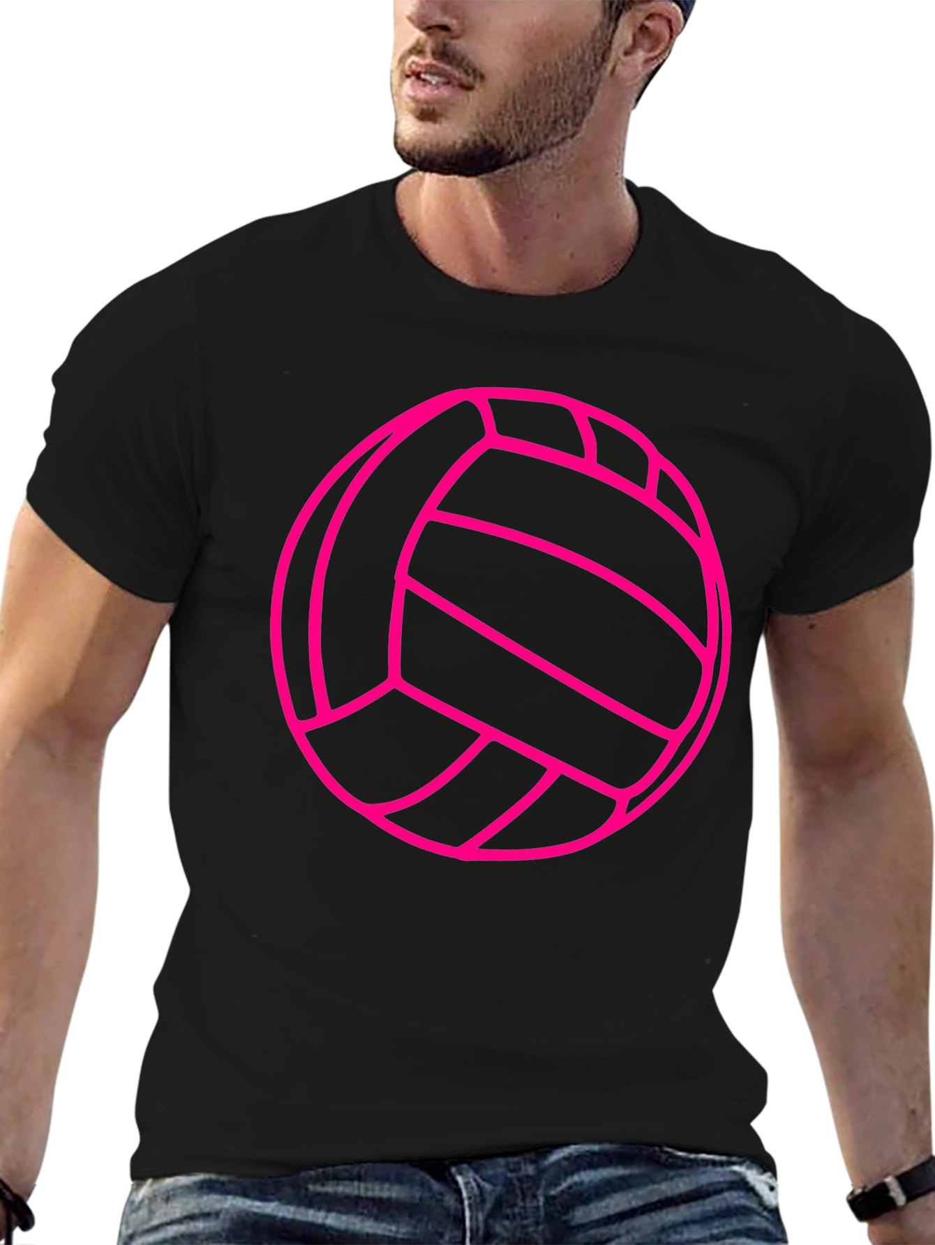 Volleyball Graphic Tee - Black