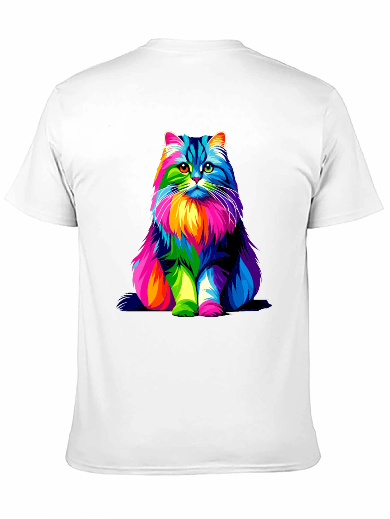 Rainbow Cat Graphic Tee - Mens Black T-Shirt