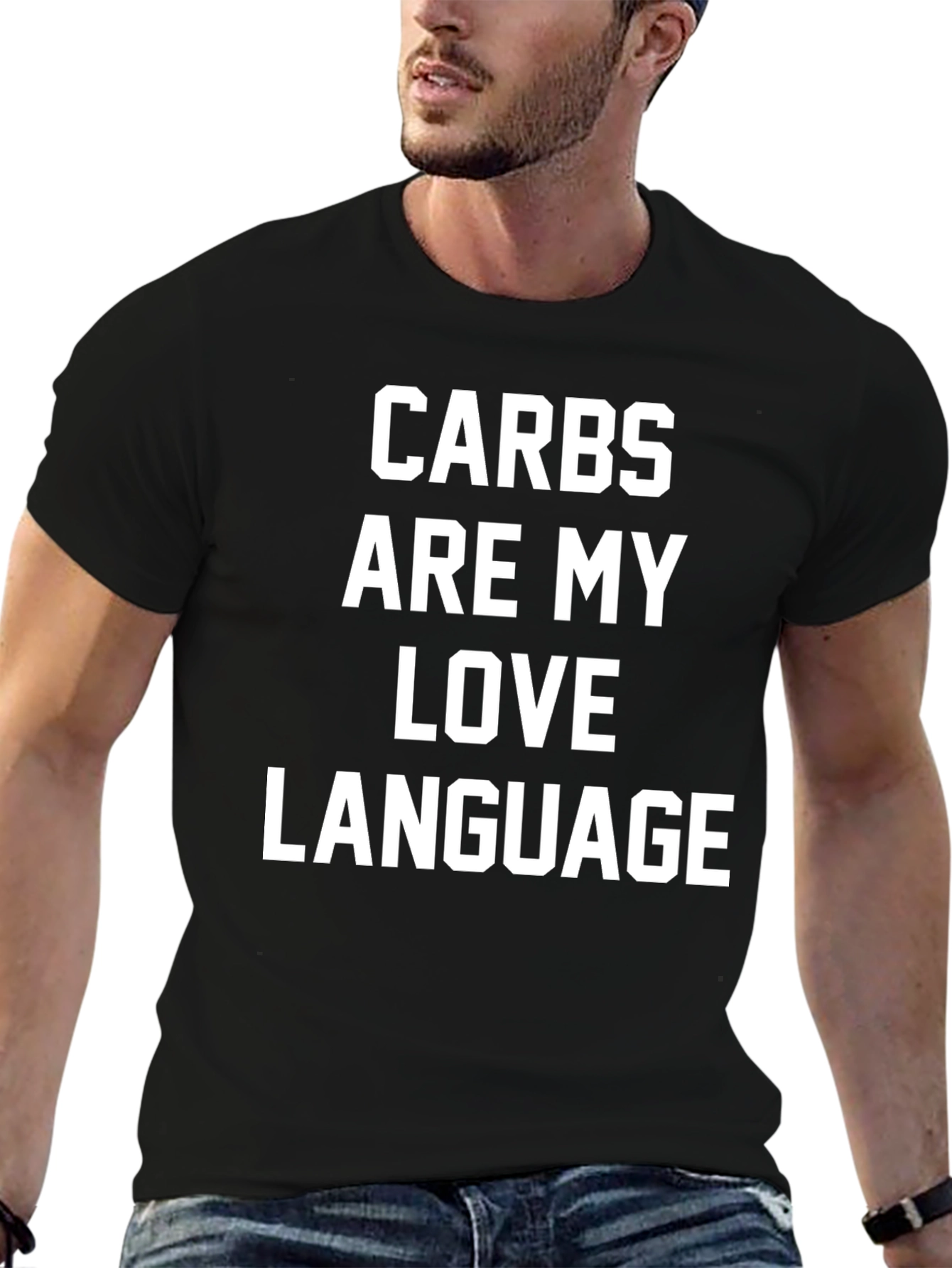 Carbs Are My Love Language Black T-Shirt