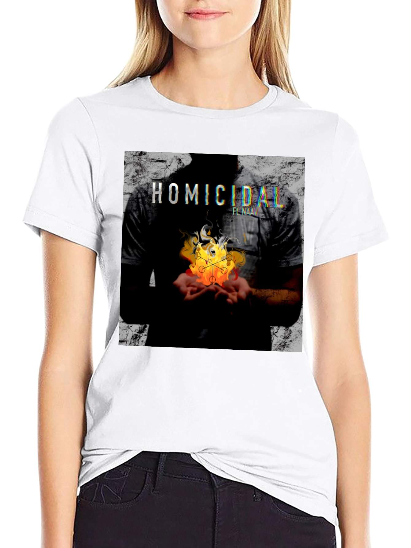 Homicidal Flame Graphic Tee - Modern Streetwear