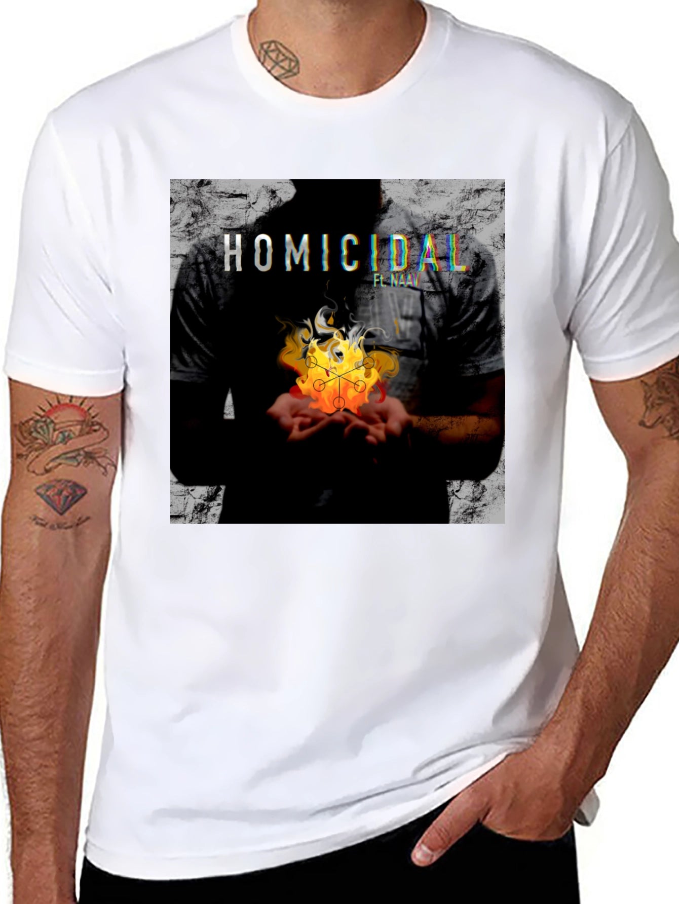 Homicidal Flame Graphic Tee - Modern Streetwear