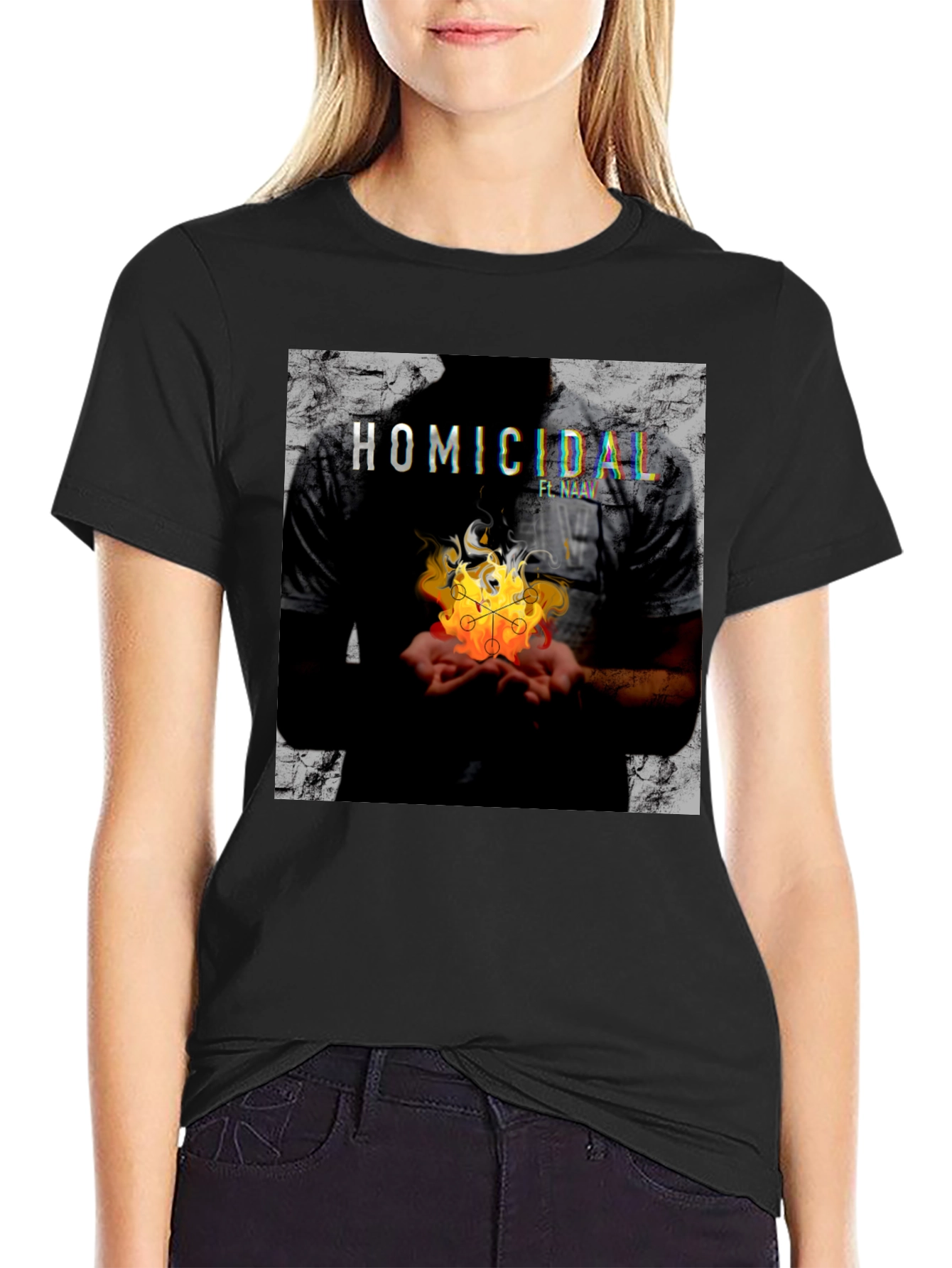 Homicidal Flame Graphic Tee - Modern Streetwear