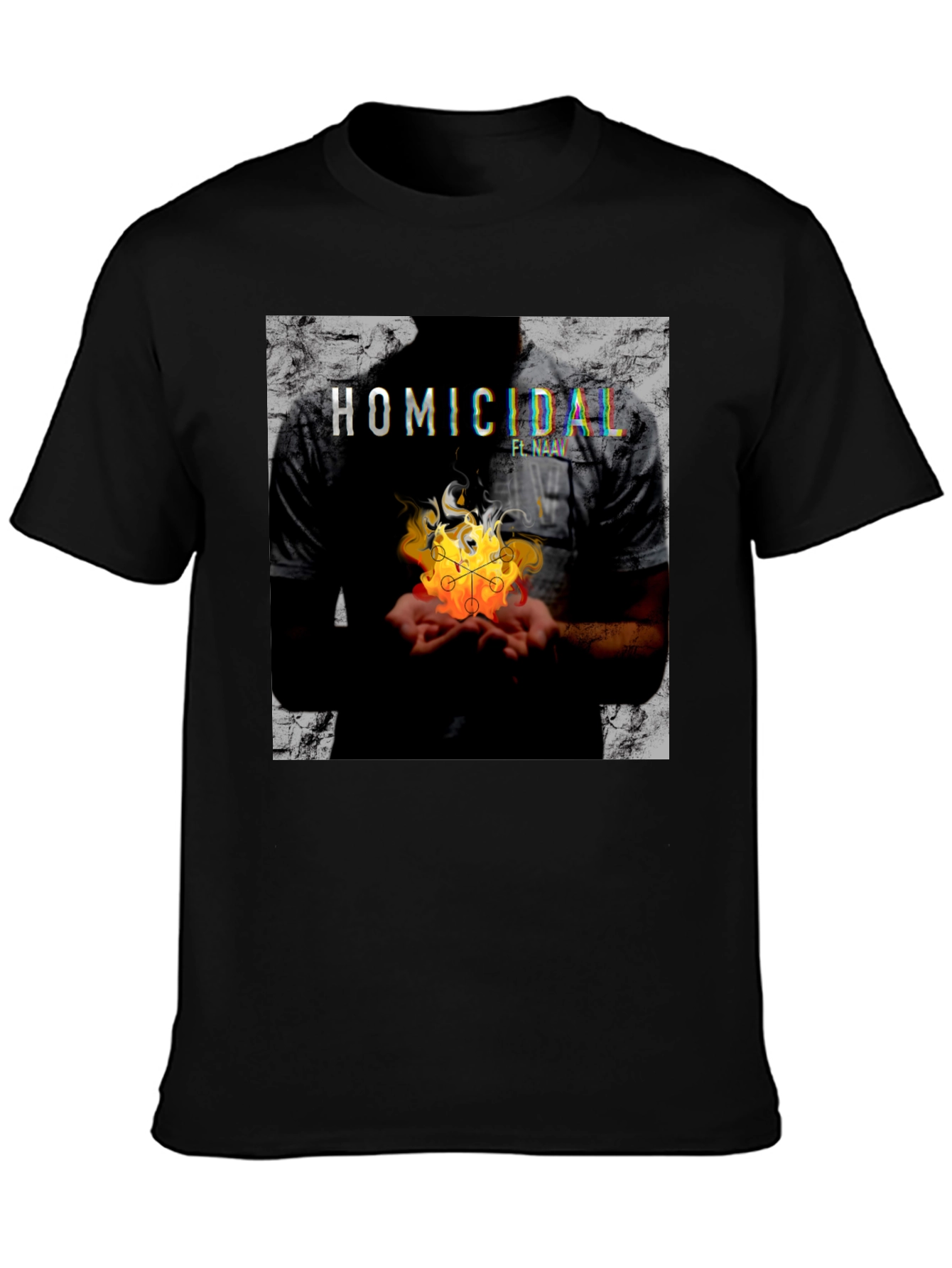 Homicidal Flame Graphic Tee - Modern Streetwear