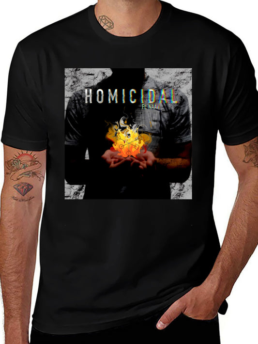 Homicidal Flame Graphic Tee - Modern Streetwear