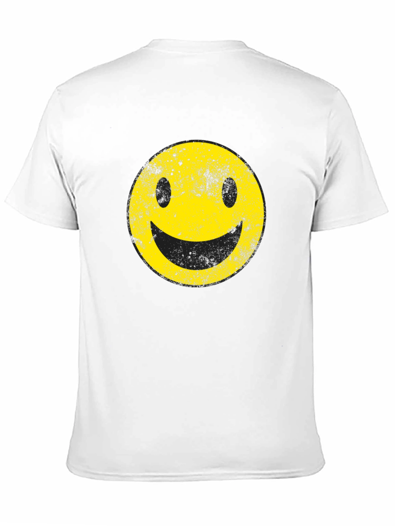 Distressed Smiley Face Graphic T-Shirt