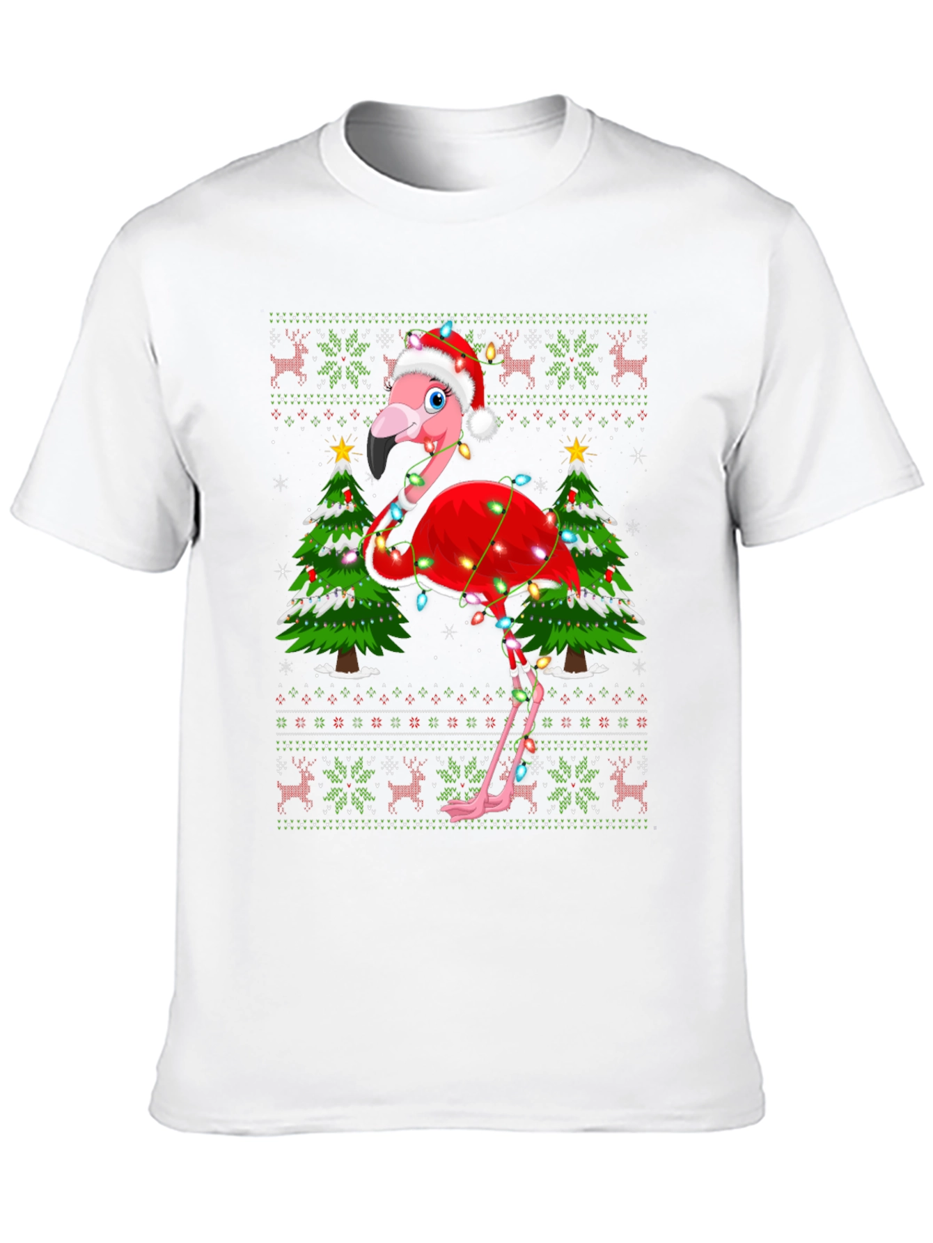 Festive Flamingo Christmas T-Shirt