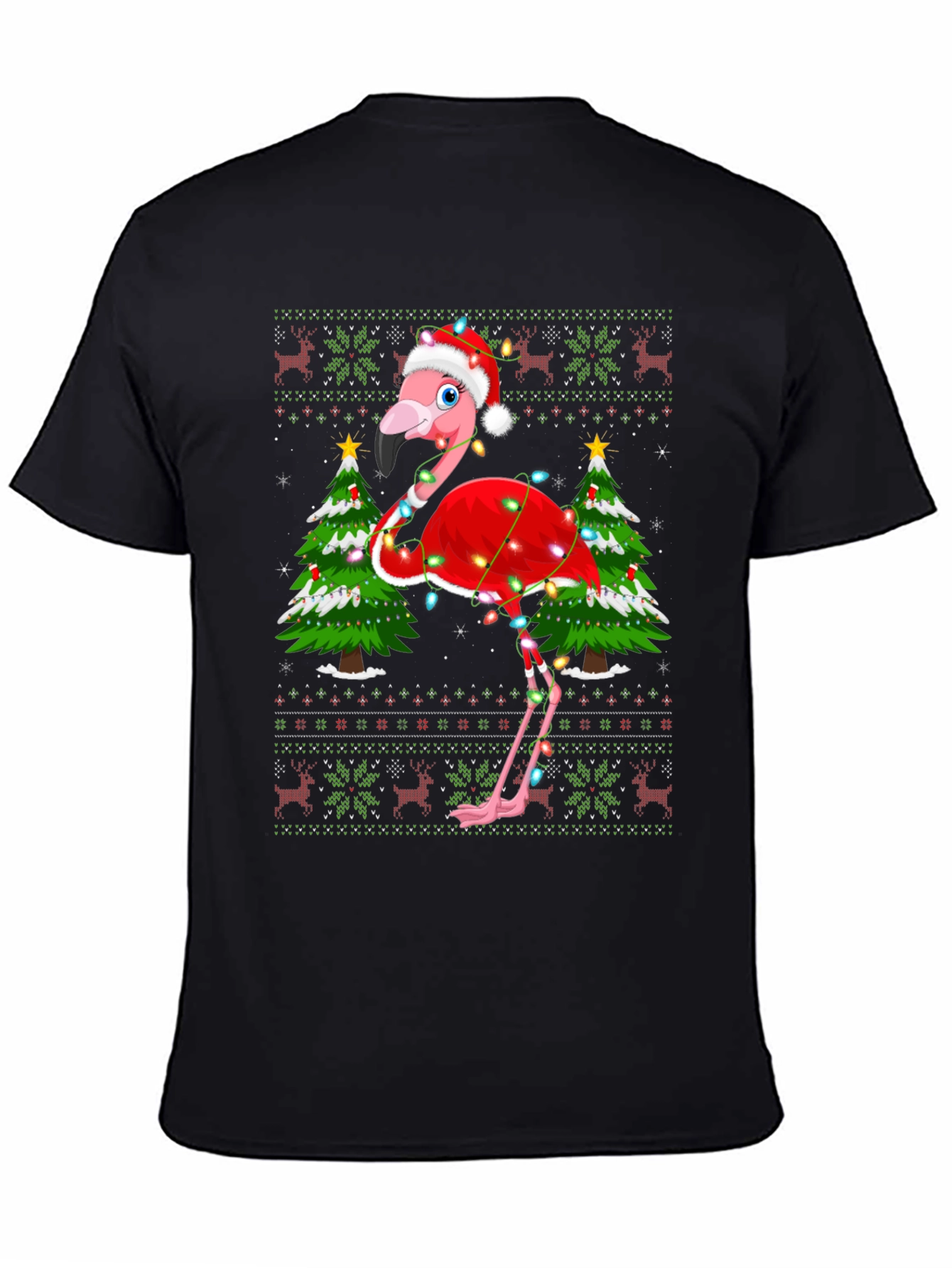 Festive Flamingo Christmas T-Shirt