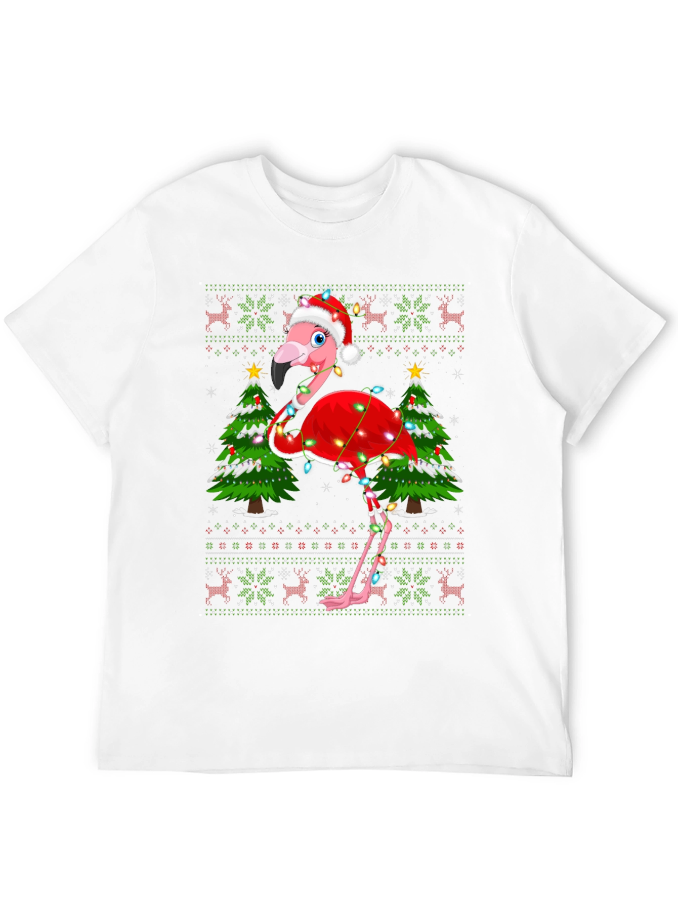 Festive Flamingo Christmas T-Shirt