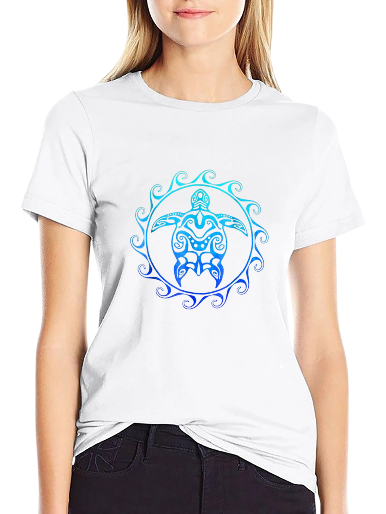 Tribal Turtle Graphic T-Shirt