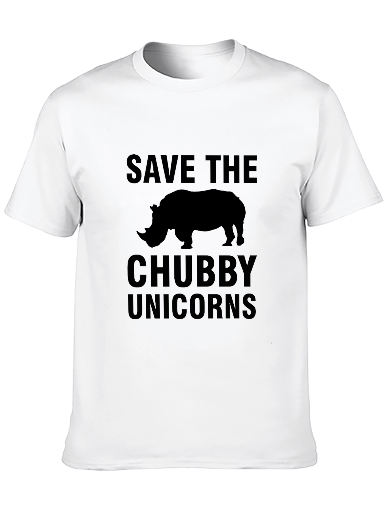 Save The Chubby Unicorns Black T-Shirt