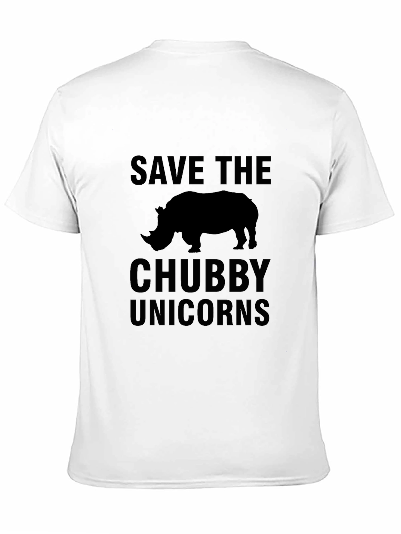 Save The Chubby Unicorns Black T-Shirt