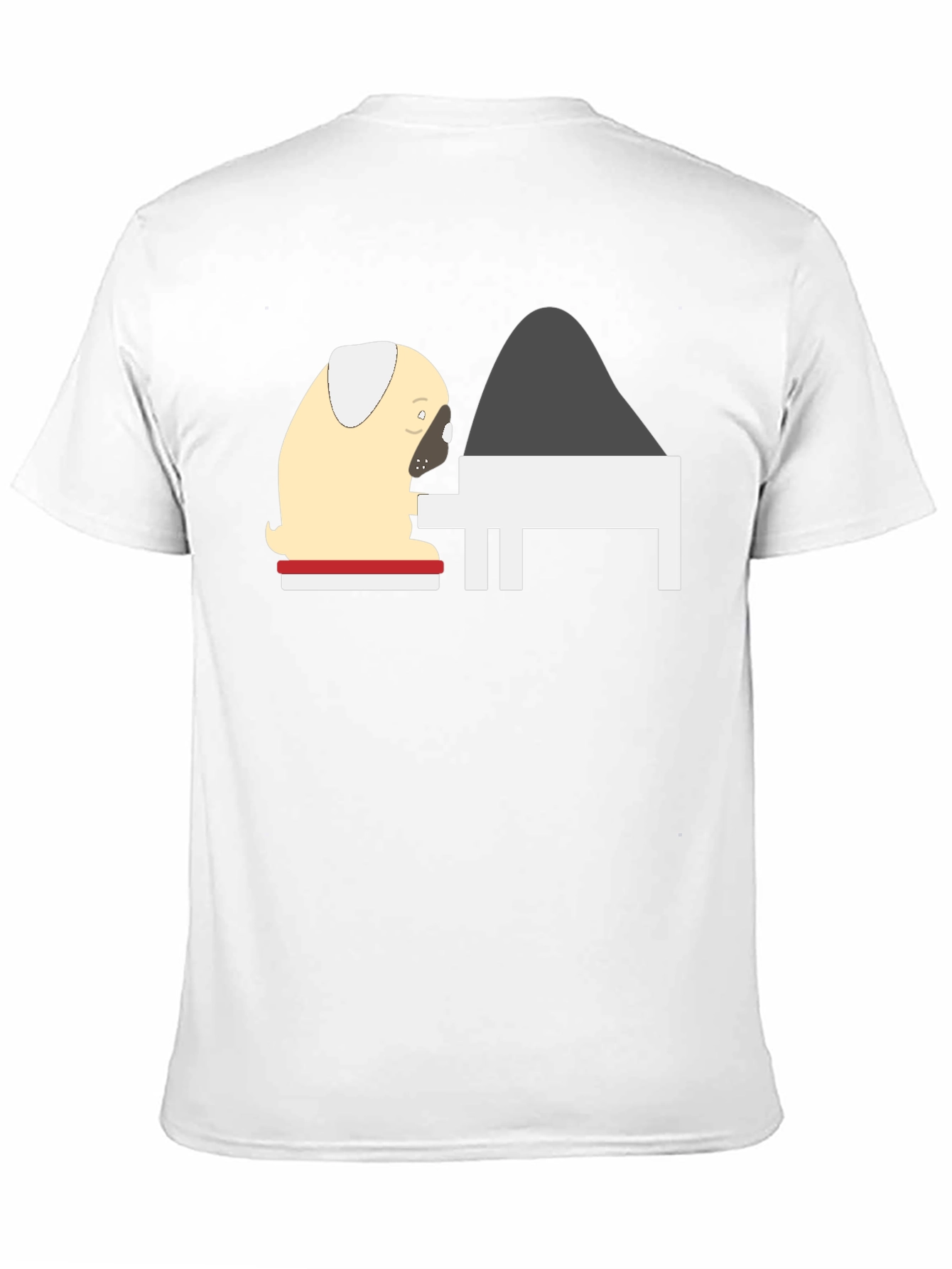 Pug Playing Piano Graphic Tee