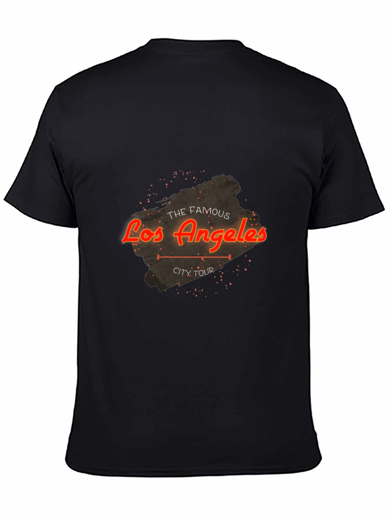 Los Angeles City Tour Black Graphic Tee