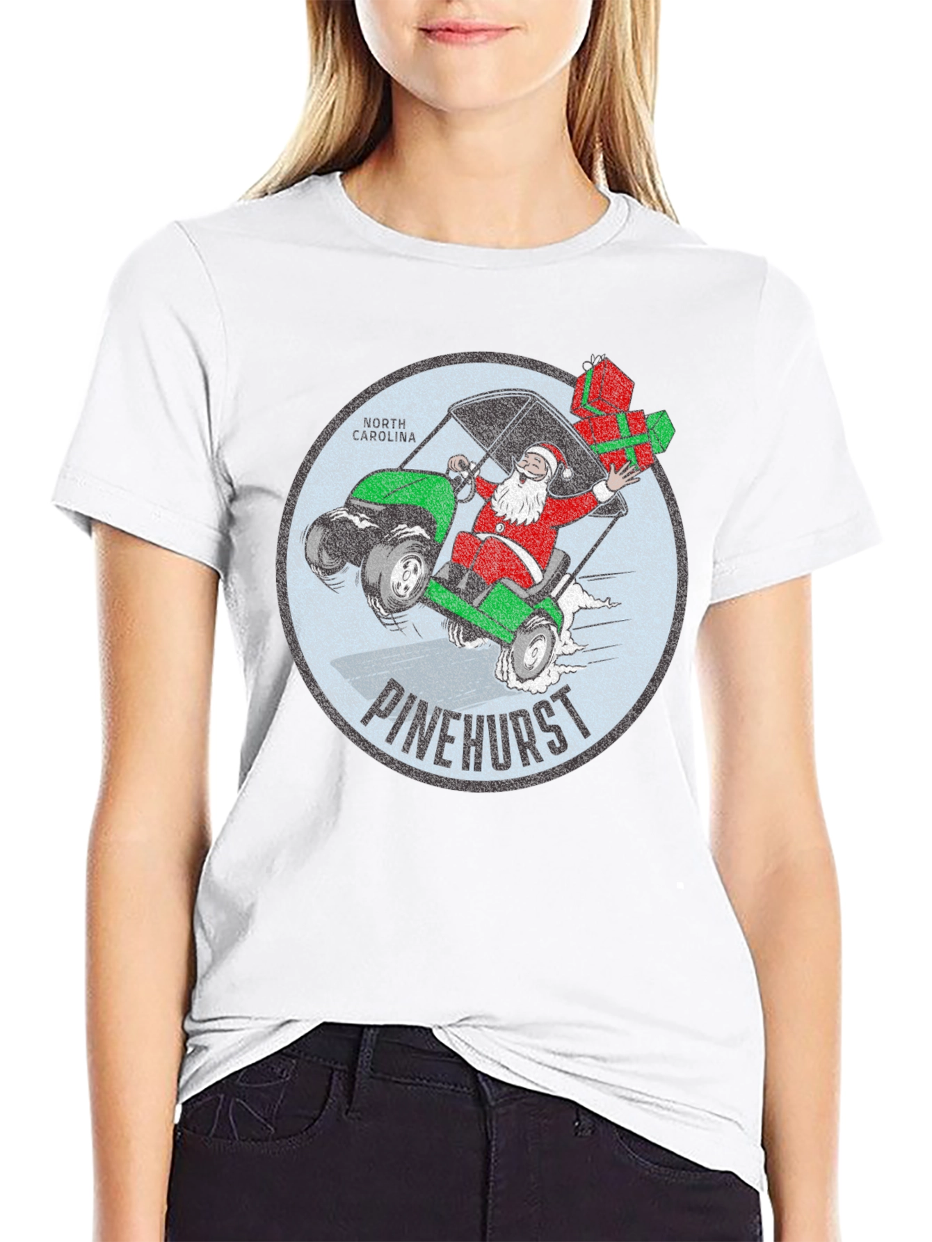 Pinehurst Santa Golf Cart T-Shirt