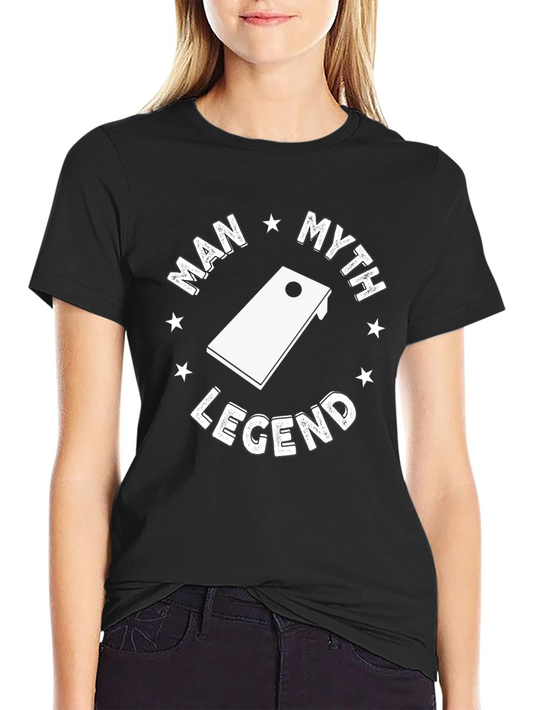 Man Myth Legend Cornhole T-Shirt - Black Tee