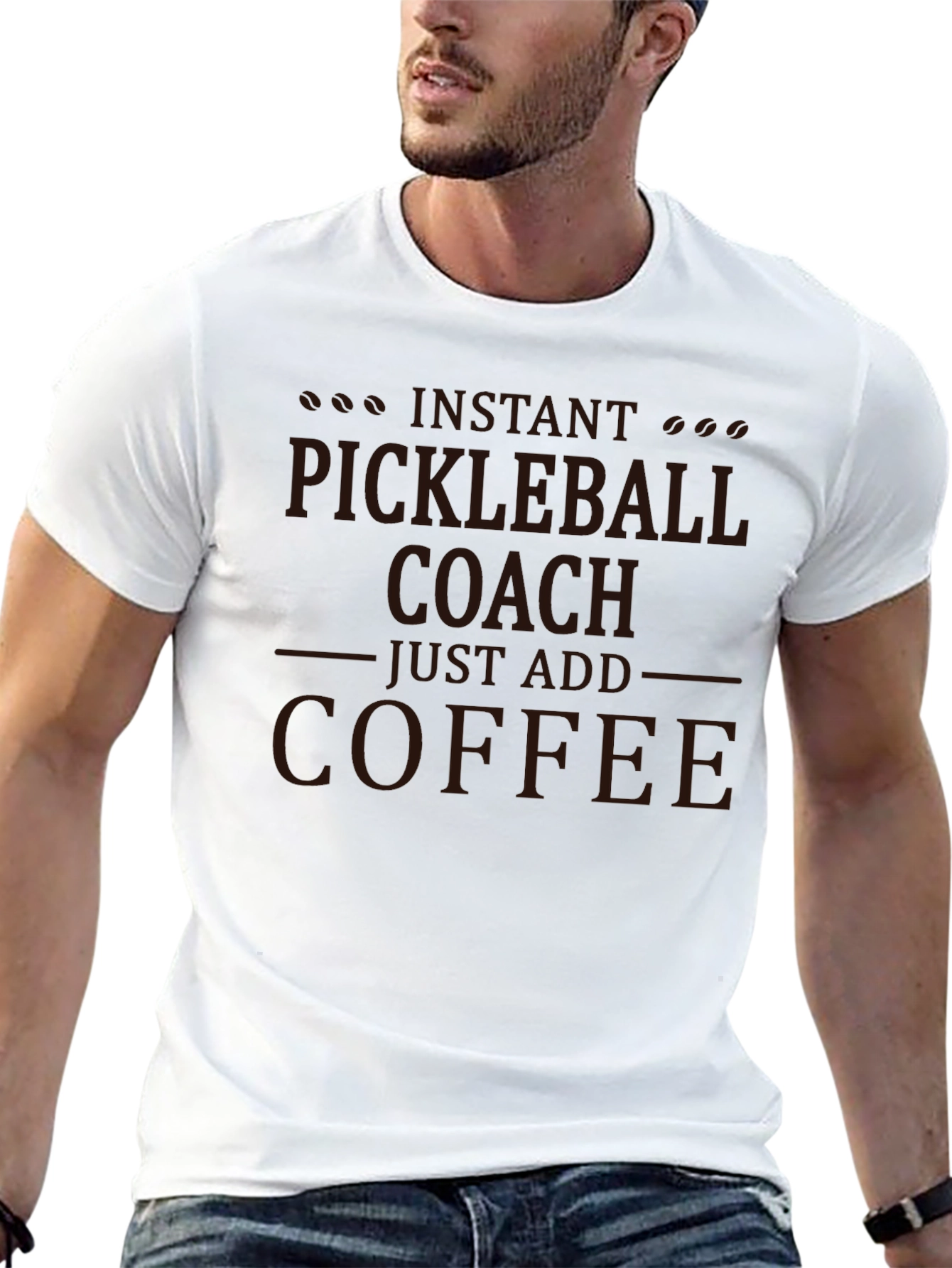 Pickleball Coach T-Shirt - Add Coffee!