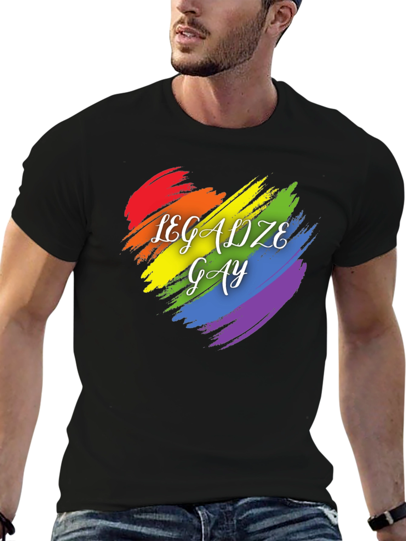 Legalize Gay Pride T-Shirt Rainbow Heart Tee