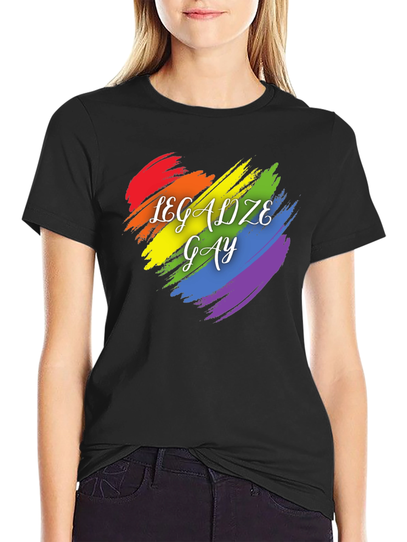 Legalize Gay Pride T-Shirt Rainbow Heart Tee