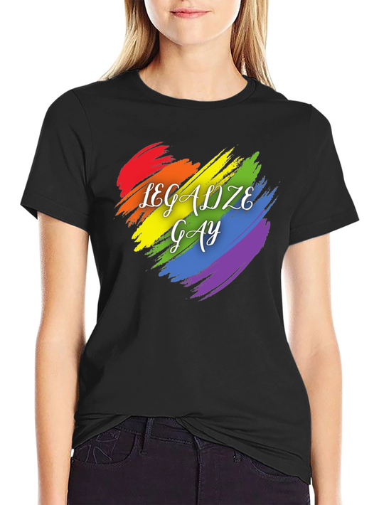 Legalize Gay Pride T-Shirt Rainbow Heart Tee