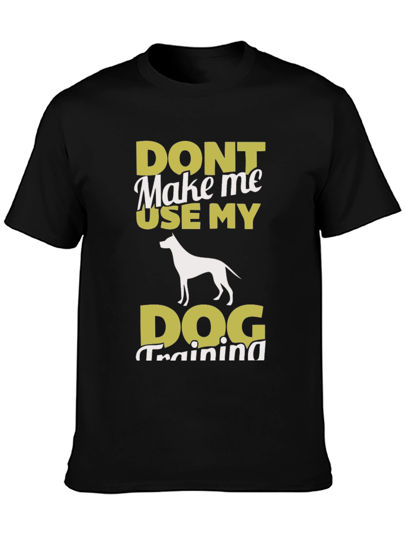 Dog Training Graphic Tee - Mens Black T-Shirt