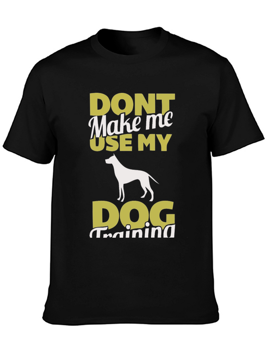 Dog Training Graphic Tee - Mens Black T-Shirt