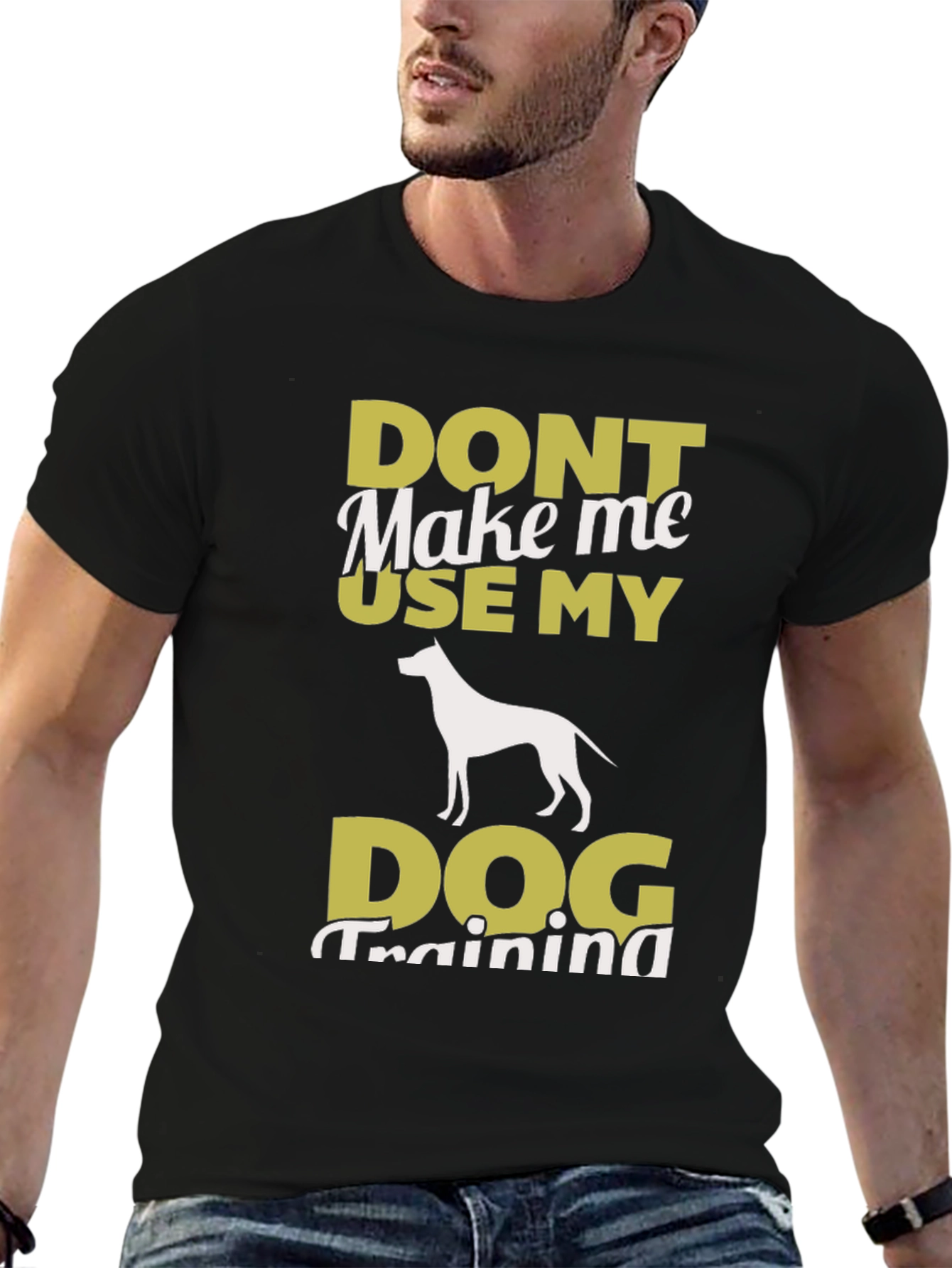 Dog Training Graphic Tee - Mens Black T-Shirt