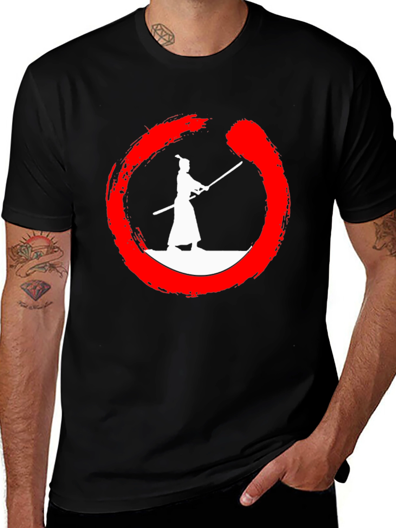 Samurai Zen Circle Graphic Tee
