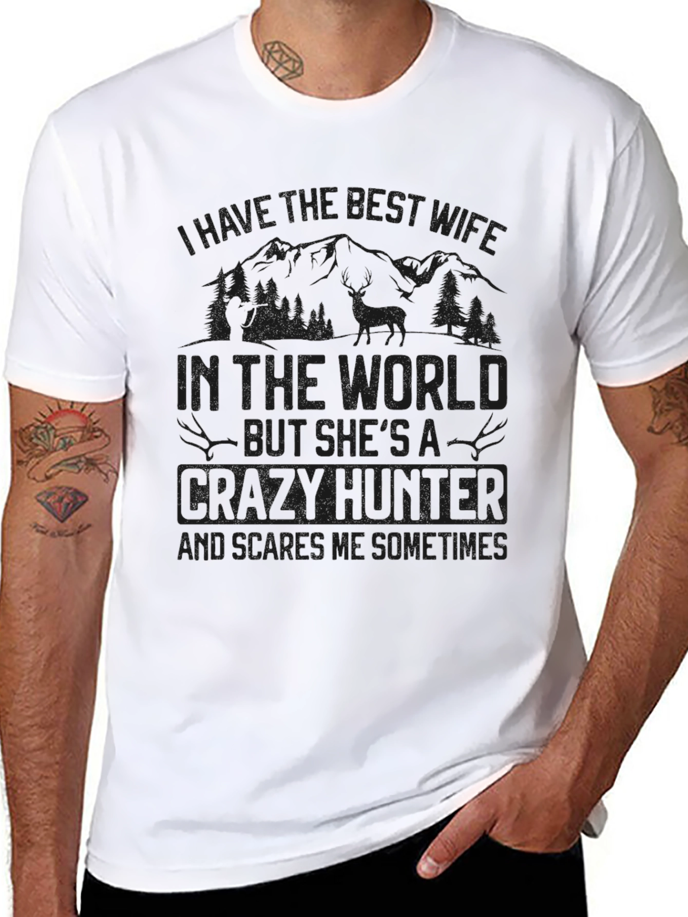 Crazy Hunter Wife Graphic Tee